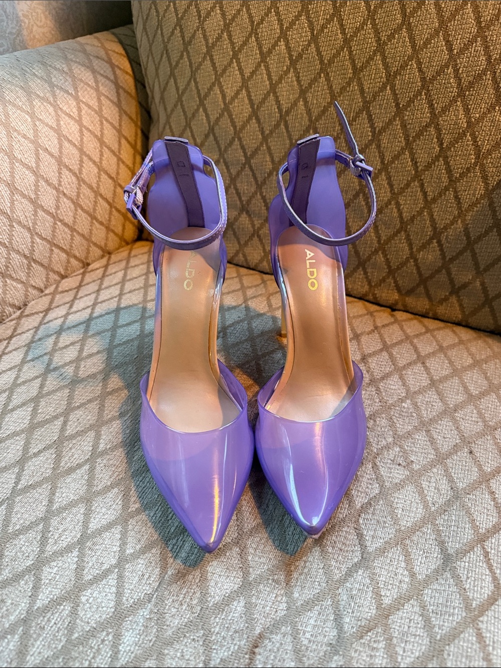 ALDO Purple Aradda Ankle Strap Pumps